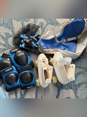 *LIKE NEW*Sz 39* XUDREZ* high-top quad roller skates and paddings